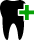 Tooth with emergency medical cross icon