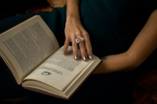 Woman reading a book